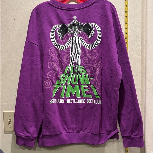 Purple Beetlejuice Graphic Women's Sweater - Picture 3 of 3